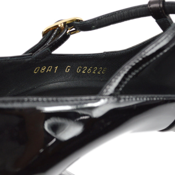 Top Quality Chanel * Black Ankle Strap Pumps Shoes #35 1/2 C