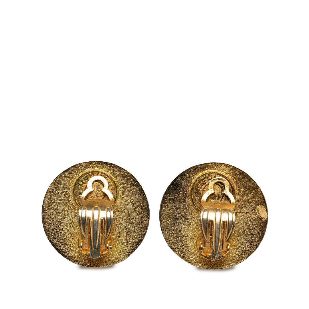 Top quality Hermes Round Logo Clip On Earrings Costume Earrings