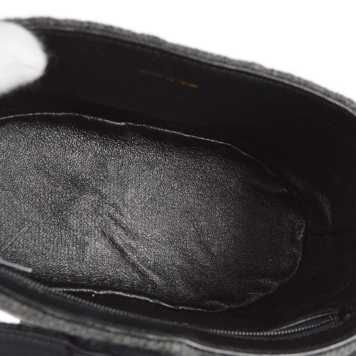 Top Quality Chanel 1991-1994 Gray Felt Shoulder Bag