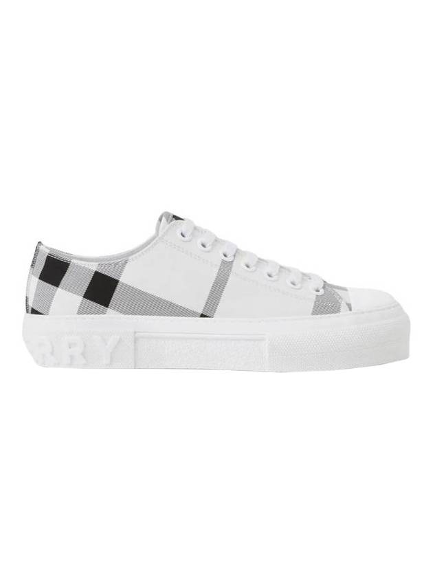 Burberry Check Cotton Low Top Sneakers Black White