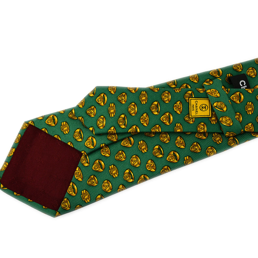Top Quality Chanel Neck Tie Green Small New