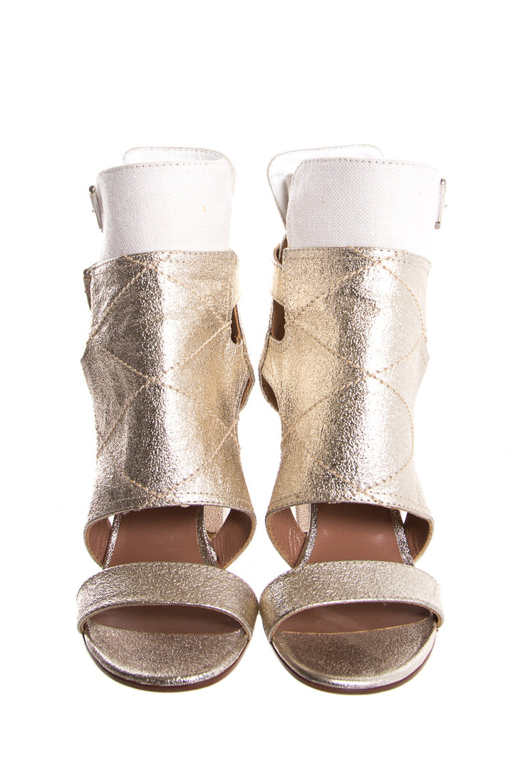 Laurence Dacade Metallic Multi Buckle Heels SZ 39