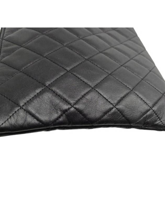 AP3749 Crystal Star Logo Black Lambskin Small Pouch Bag Chanel
