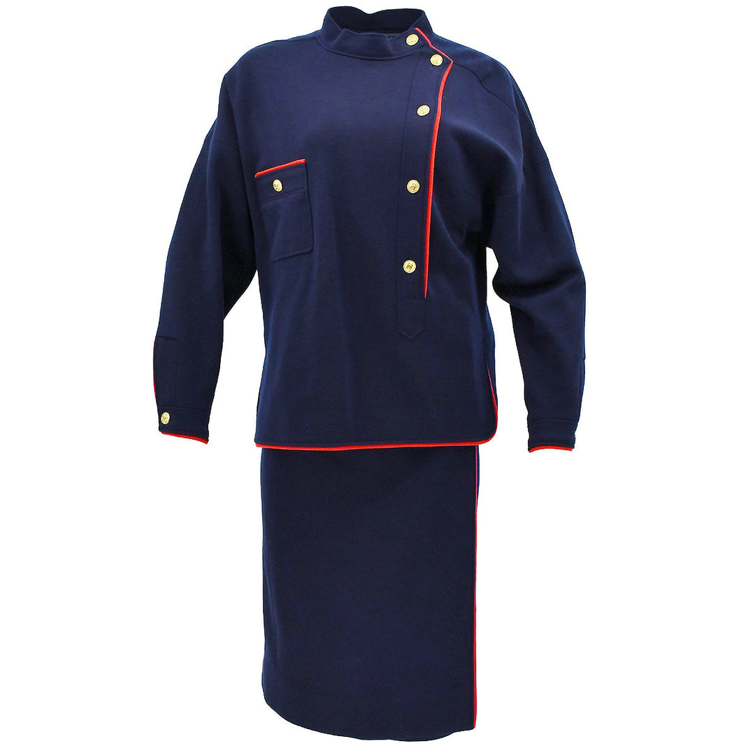 Top Quality Chanel Setup Tops Skirt Navy #38
