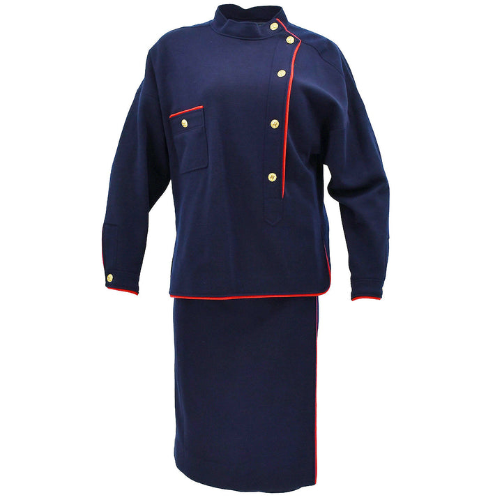 Top Quality Chanel Setup Tops Skirt Navy #38