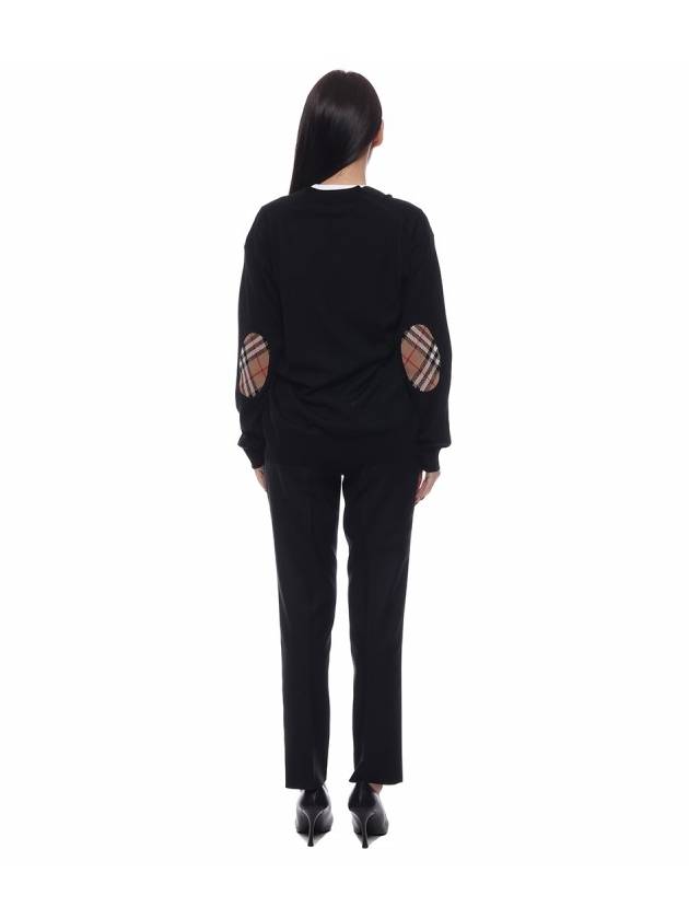 Burberry Dornoch Check Pattern Merino Wool Cardigan Black