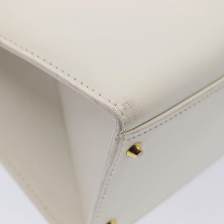 Celine Shoulder Bag Leather 2way White Auth 83132