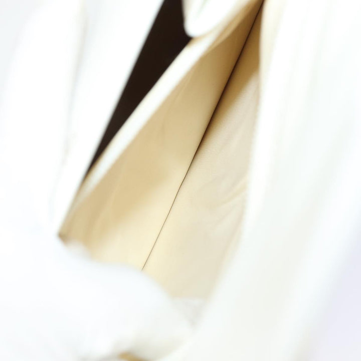Celine Shoulder Bag Leather 2way White Auth 83132
