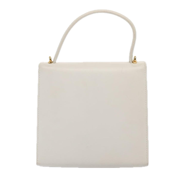 Celine Shoulder Bag Leather 2way White Auth 83132