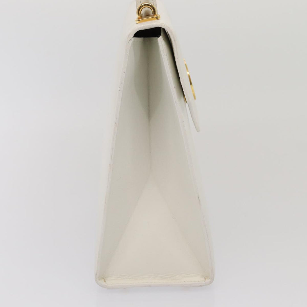 Celine Shoulder Bag Leather 2way White Auth 83132