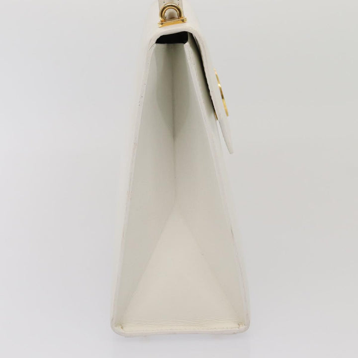 Celine Shoulder Bag Leather 2way White Auth 83132