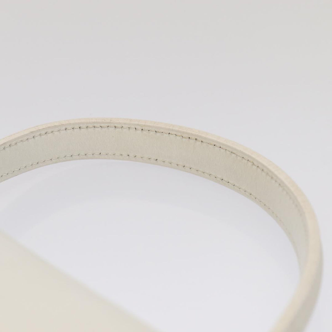 Celine Shoulder Bag Leather 2way White Auth 83132