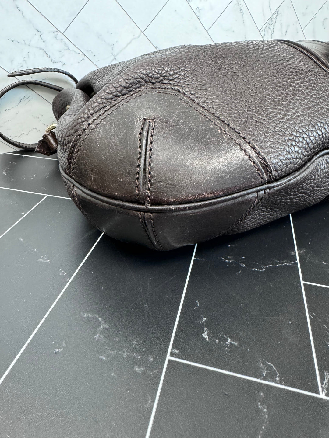 Burberry Brown Leather Hobo 2Way Bag