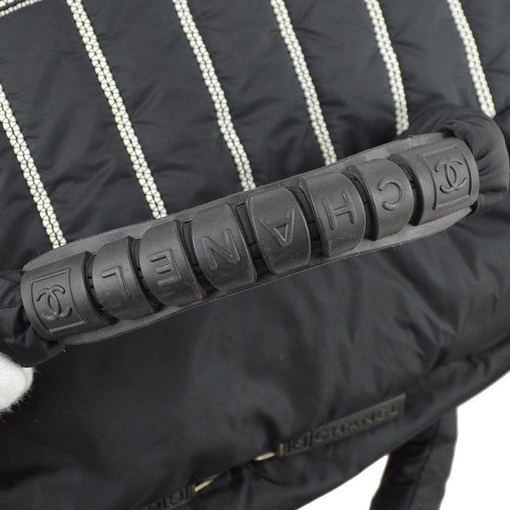 Top Quality Chanel Black Nylon Sport Line Duffle Gym Bag