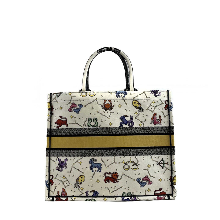 Top quality Dior - NEW 2022 Large Pixel Zodiac Embroidered Canvas Book Tote