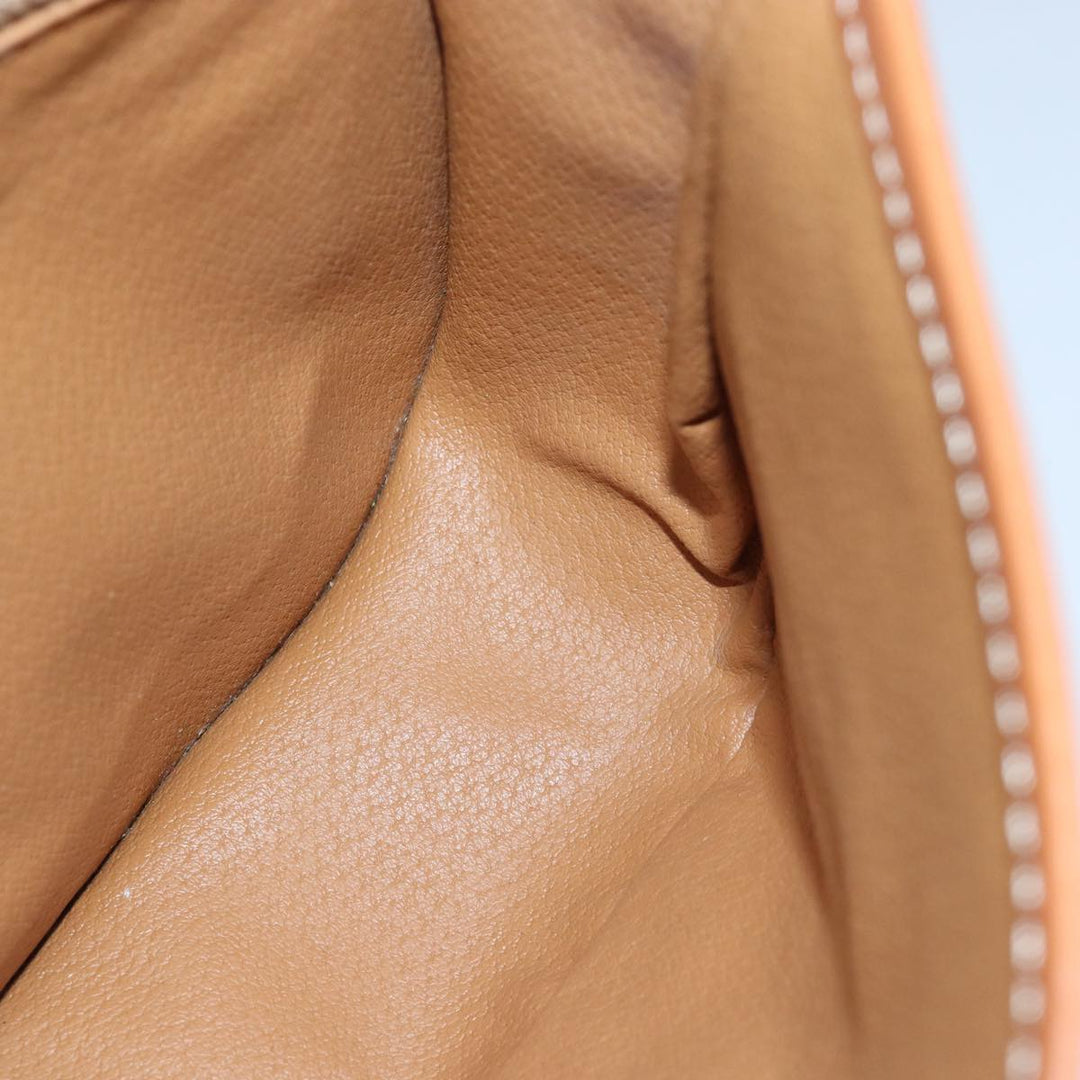Celine Macadam Canvas Shoulder Bag PVC Leather Brown Auth 83200