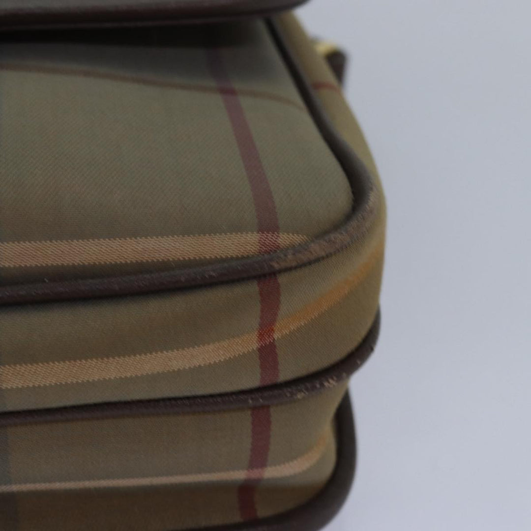 BurberrySs Nova Check Shoulder Bag Canvas Beige Auth 83227