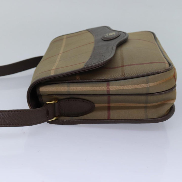 BurberrySs Nova Check Shoulder Bag Canvas Beige Auth 83227