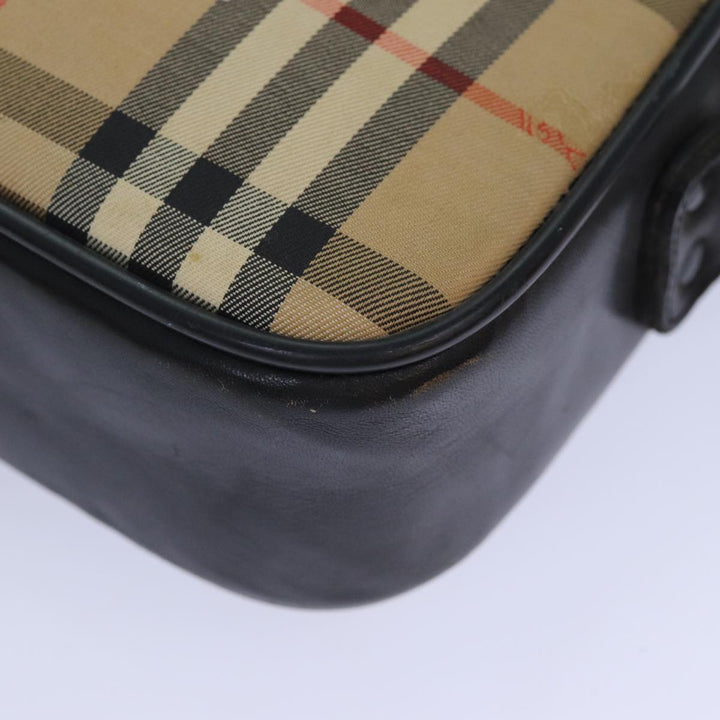 BurberrySs Nova Check Shoulder Bag Canvas Beige Auth 83237