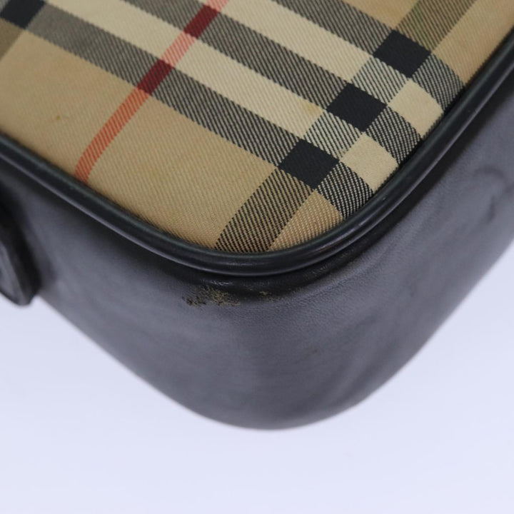 BurberrySs Nova Check Shoulder Bag Canvas Beige Auth 83237