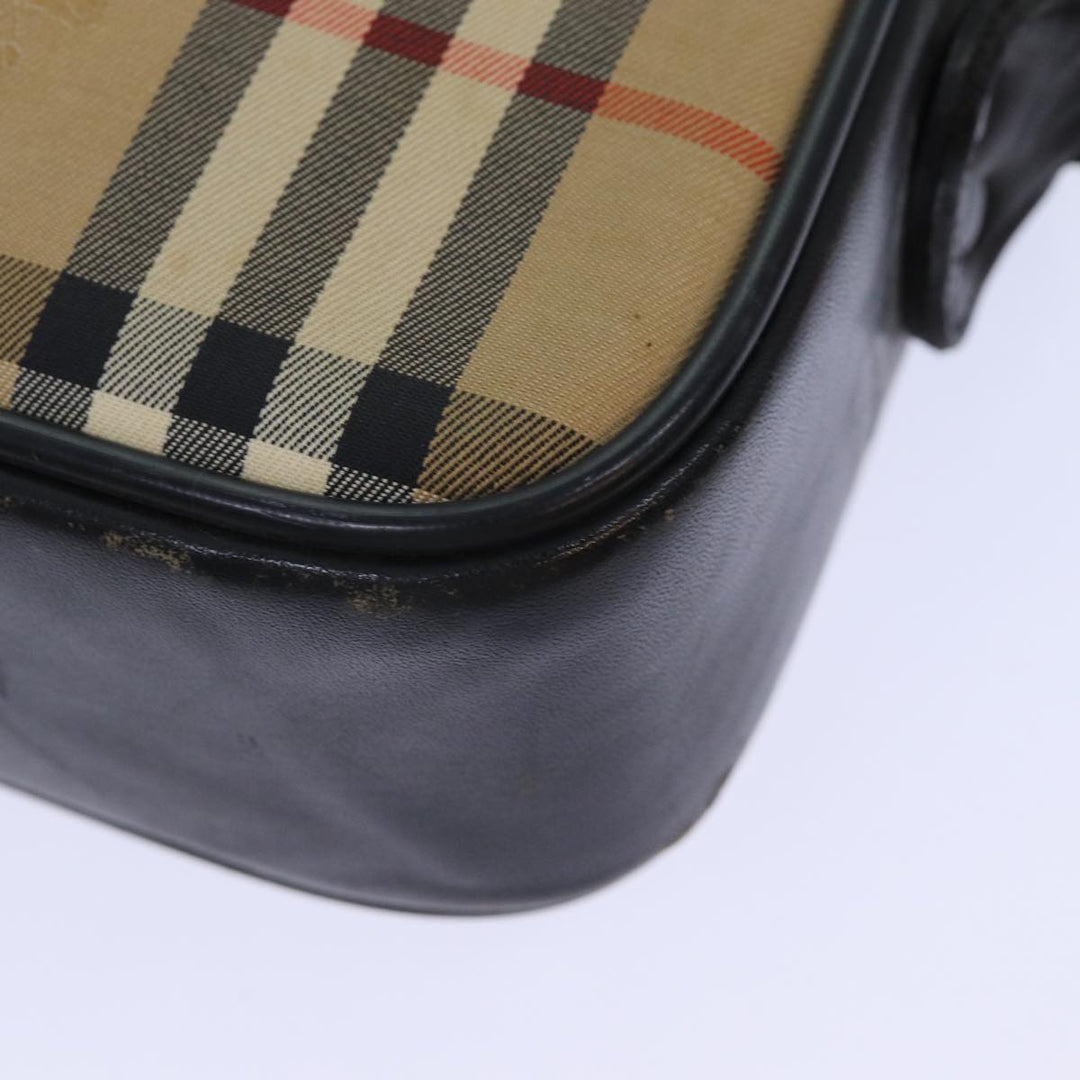 BurberrySs Nova Check Shoulder Bag Canvas Beige Auth 83237