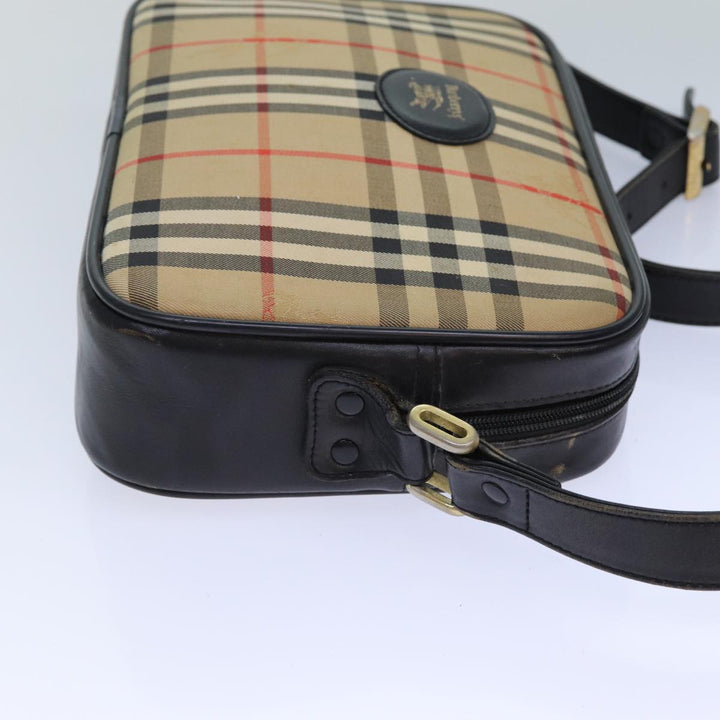 BurberrySs Nova Check Shoulder Bag Canvas Beige Auth 83237