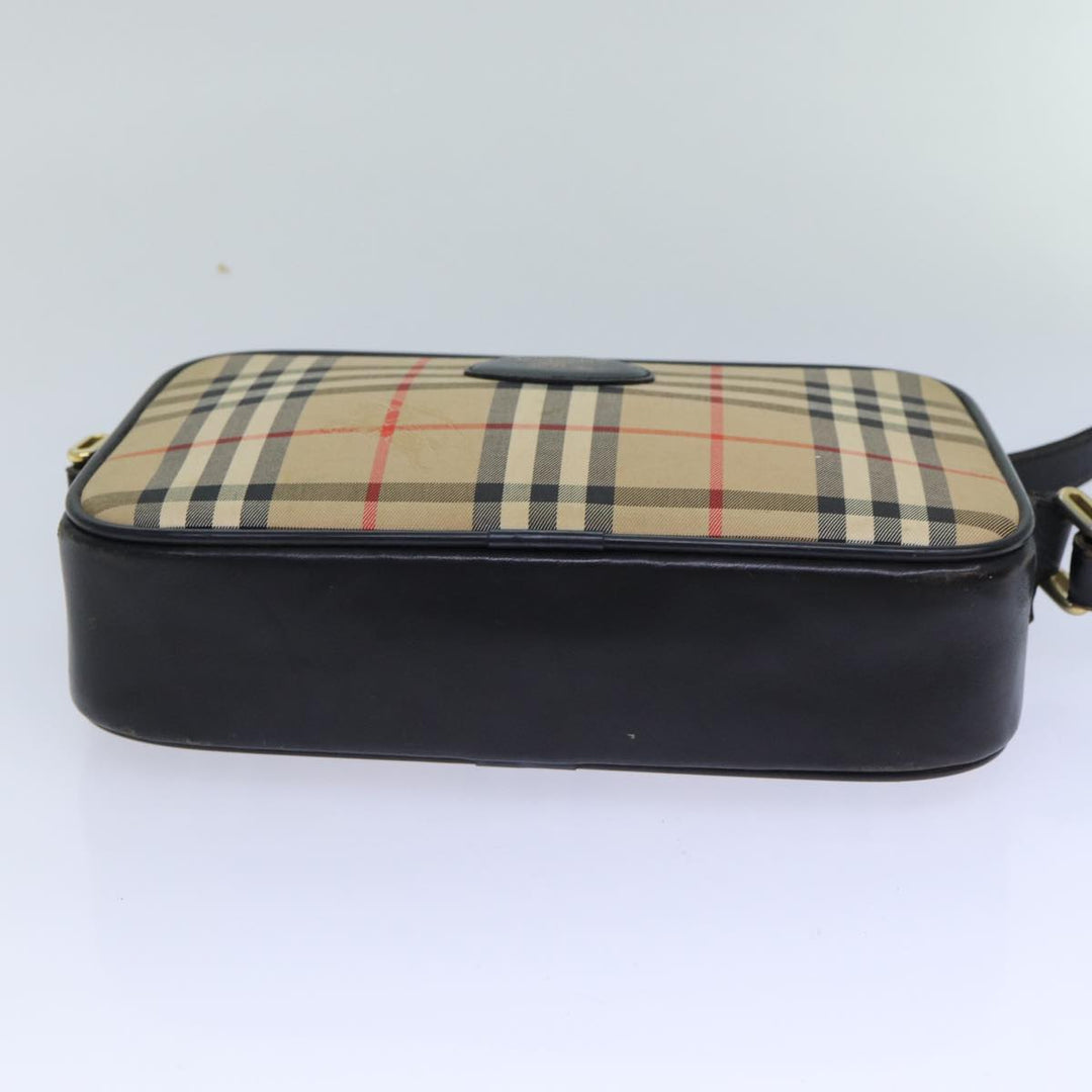 BurberrySs Nova Check Shoulder Bag Canvas Beige Auth 83237