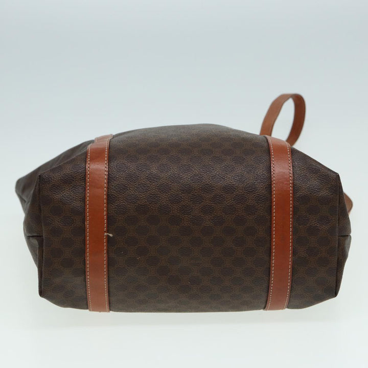 Celine Macadam Canvas Tote Bag PVC Leather Brown Auth 83250