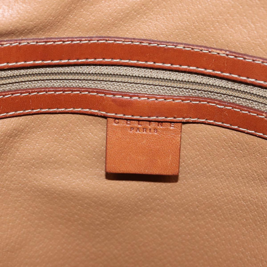 Celine Macadam Canvas Tote Bag PVC Leather Brown Auth 83250
