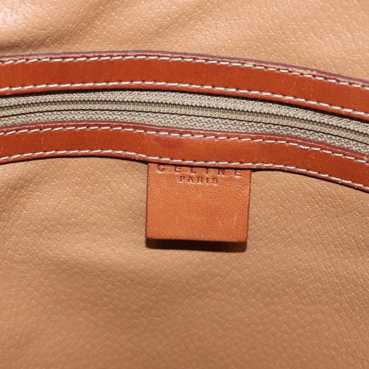 Celine Macadam Canvas Tote Bag PVC Leather Brown Auth 83250