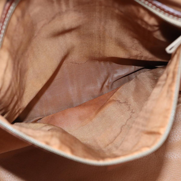 Celine Macadam Canvas Tote Bag PVC Leather Brown Auth 83250