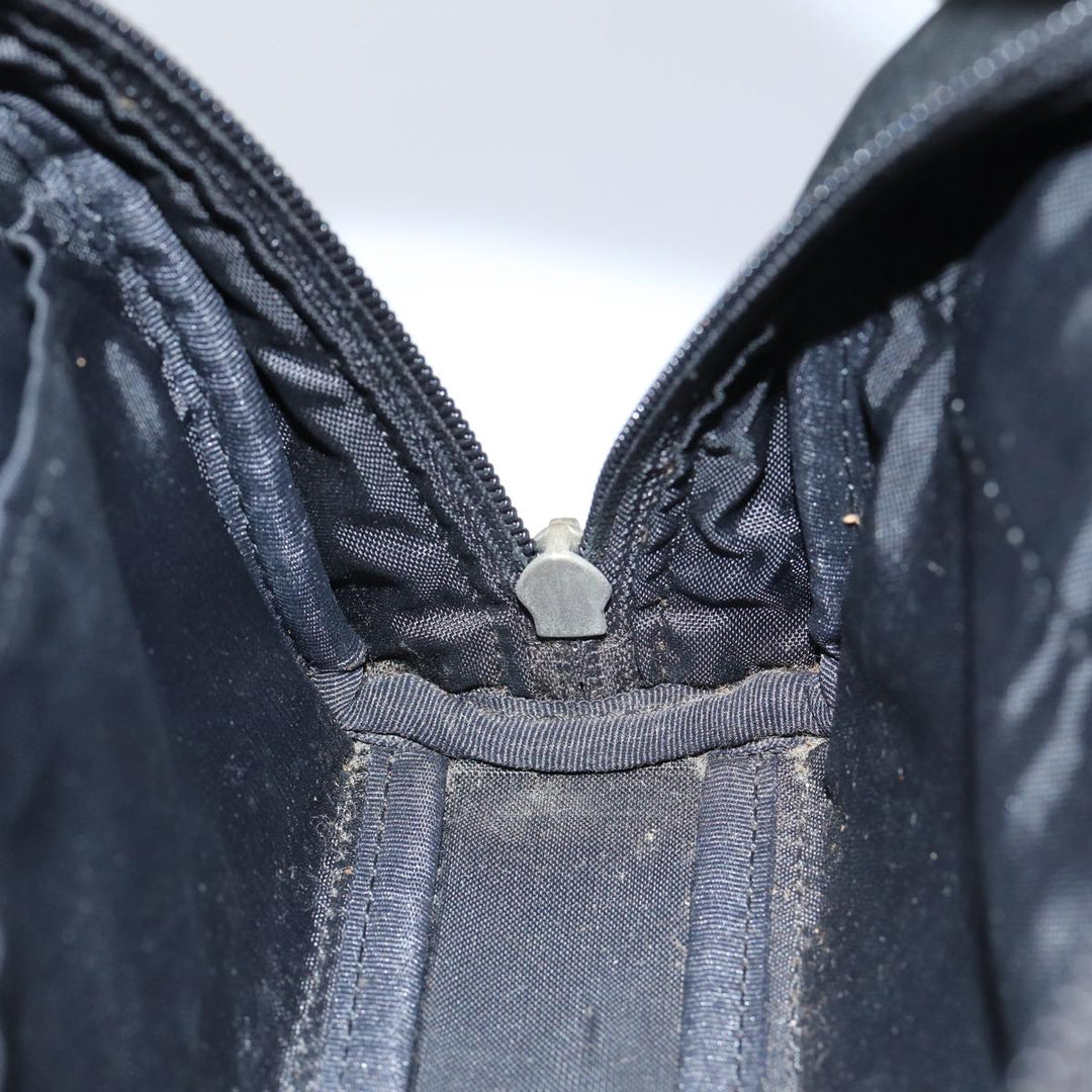 Burberry Nova Check Hand Bag Nylon Black Auth 83319