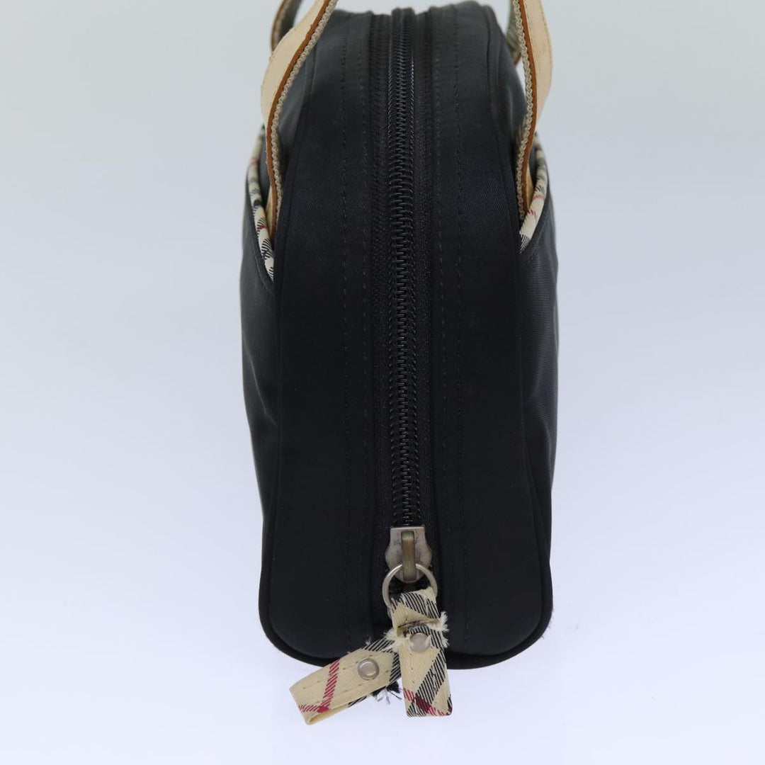 Burberry Nova Check Hand Bag Nylon Black Auth 83319