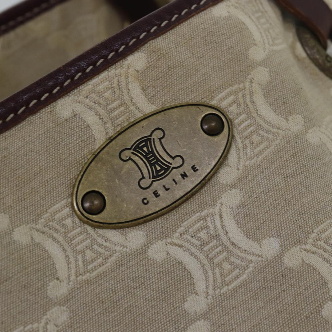 Celine Paris Macadam Canvas Tote Bag Beige Brown Auth 83330