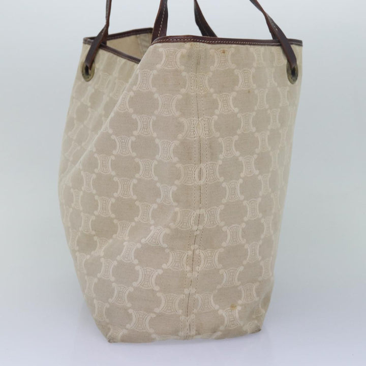 Celine Paris Macadam Canvas Tote Bag Beige Brown Auth 83330