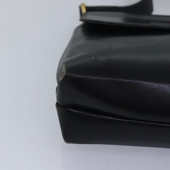 Celine Shoulder Bag Leather Black  83339