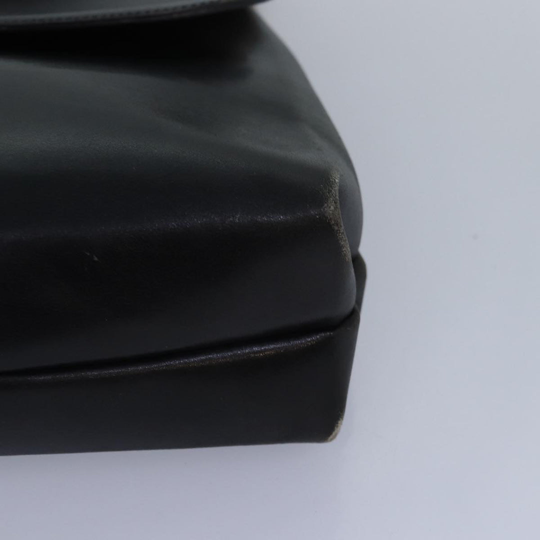 Celine Shoulder Bag Leather Black  83339