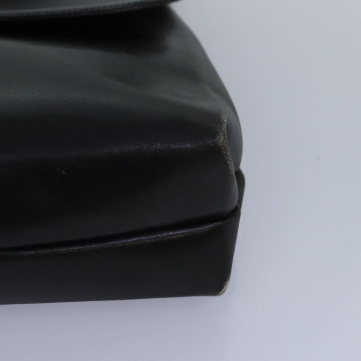 Celine Shoulder Bag Leather Black  83339