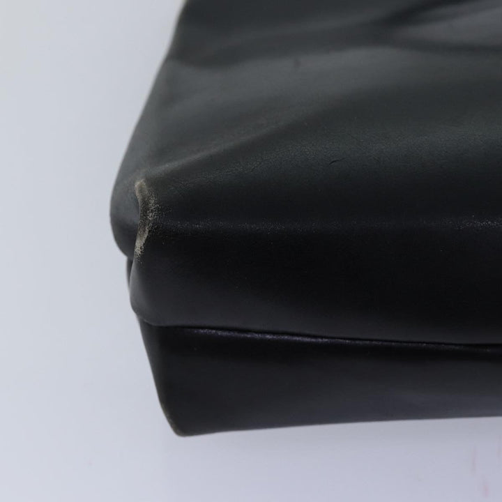 Celine Shoulder Bag Leather Black  83339