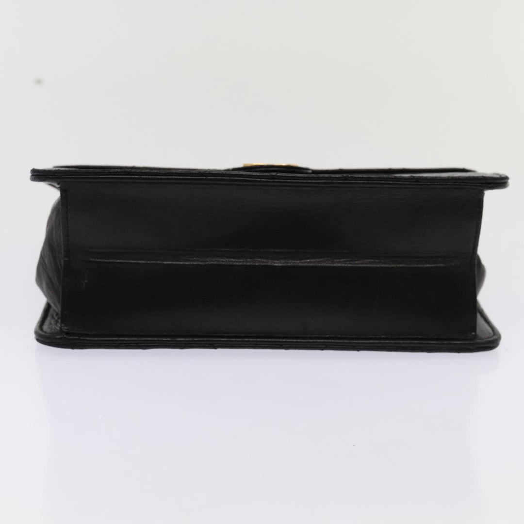 Top Quality Chanel Matelasse Chain Shoulder Bag Lamb Skin Black CC Auth 83342