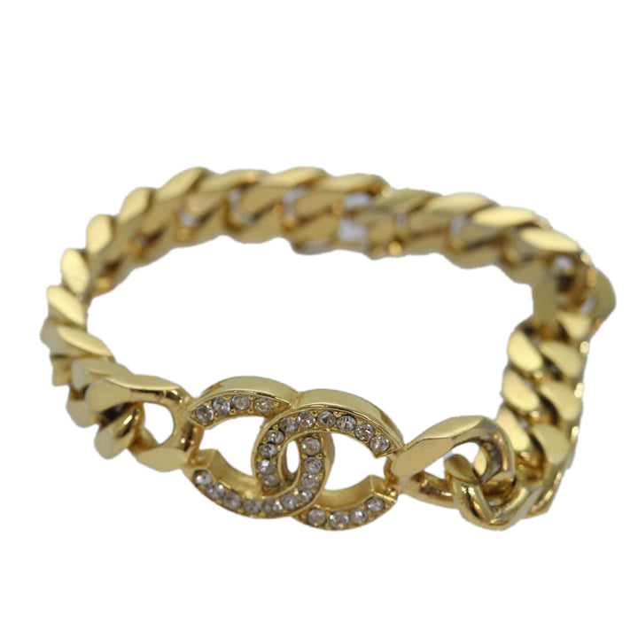 Top Quality Chanel COCO Mark Chain Bracelet metal Gold Tone CC Auth 83365