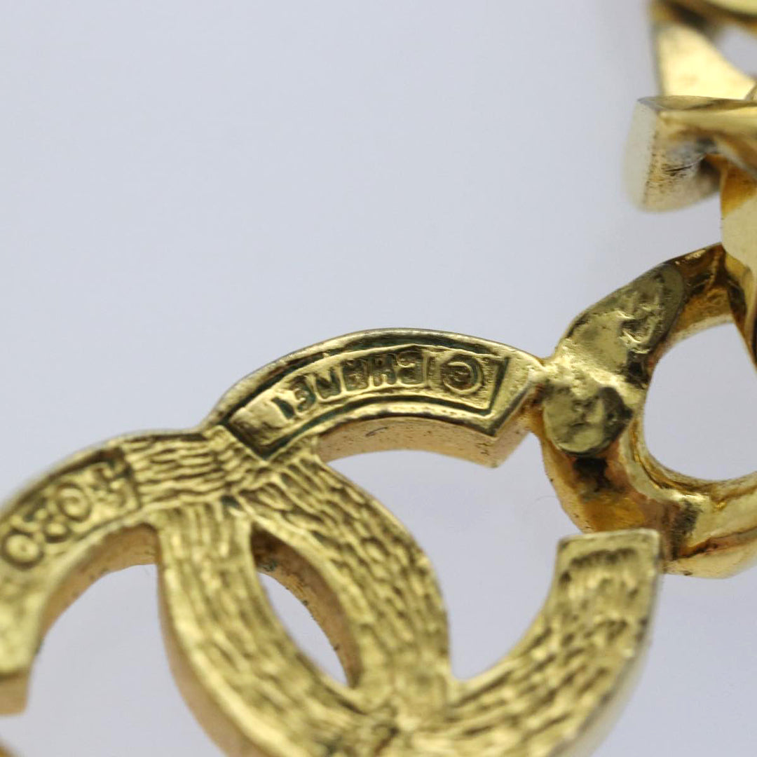 Top Quality Chanel COCO Mark Chain Bracelet metal Gold Tone CC Auth 83365