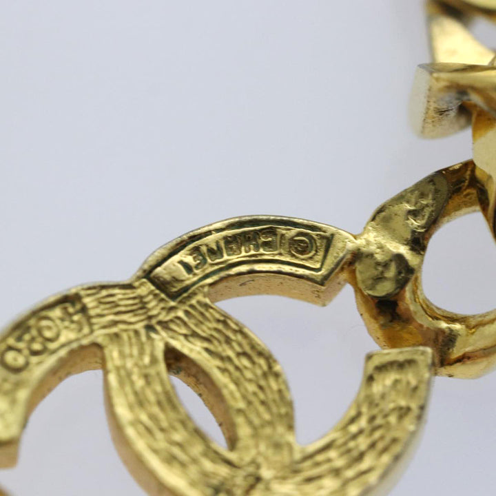 Top Quality Chanel COCO Mark Chain Bracelet metal Gold Tone CC Auth 83365