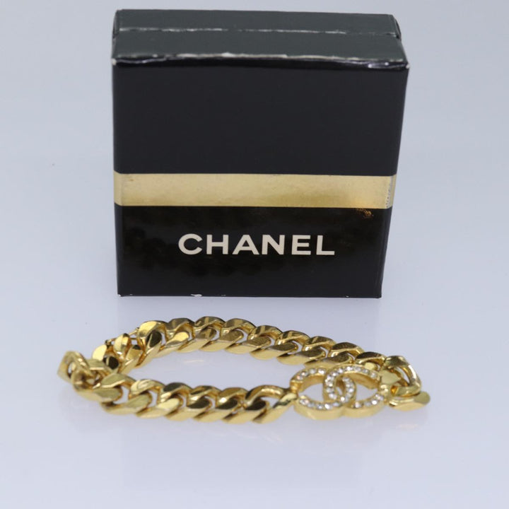Top Quality Chanel COCO Mark Chain Bracelet metal Gold Tone CC Auth 83365