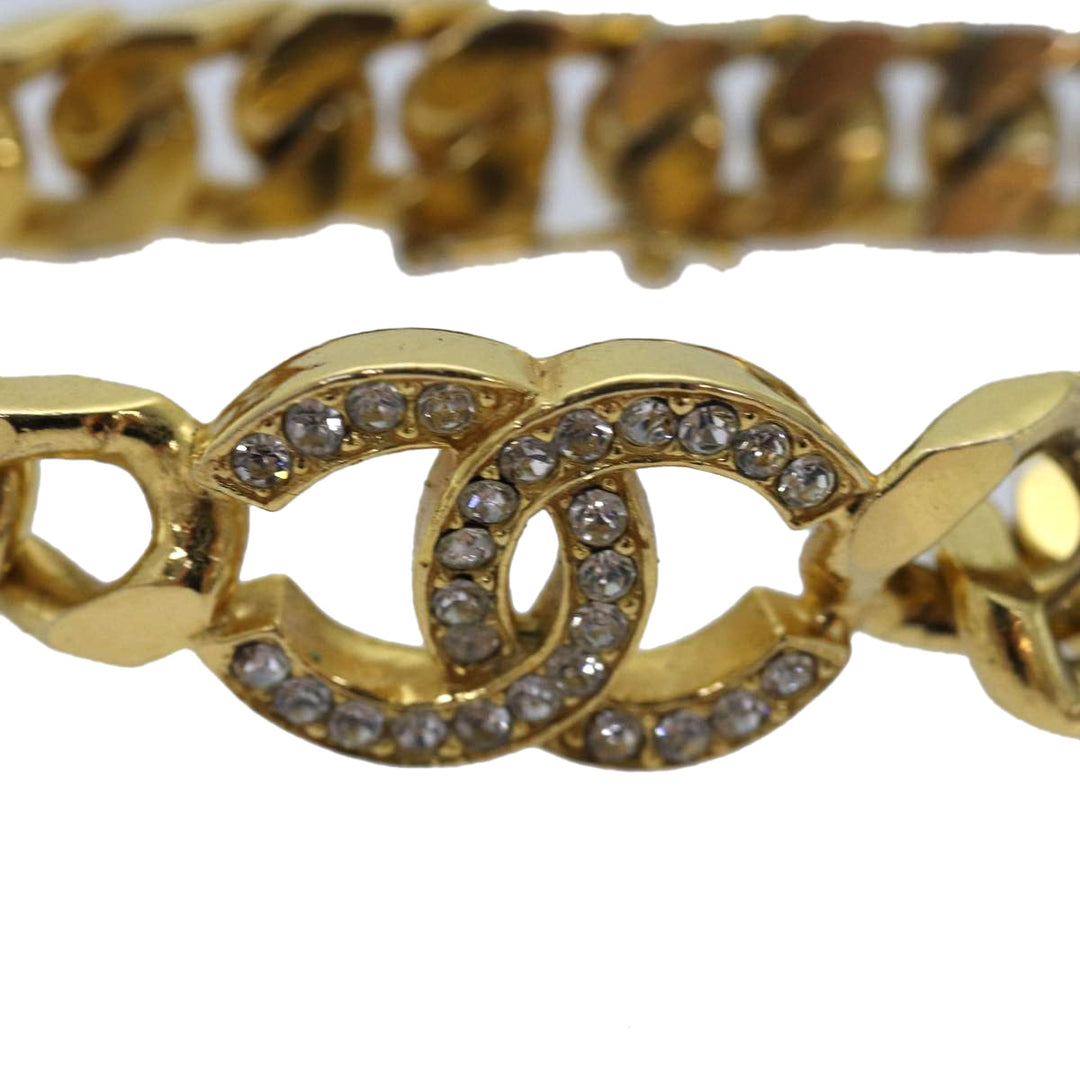 Top Quality Chanel COCO Mark Chain Bracelet metal Gold Tone CC Auth 83365