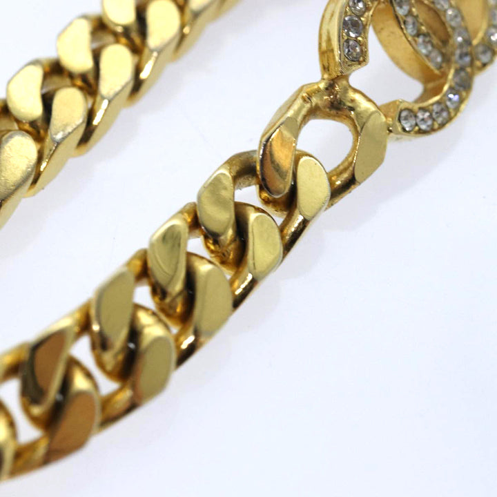 Top Quality Chanel COCO Mark Chain Bracelet metal Gold Tone CC Auth 83365