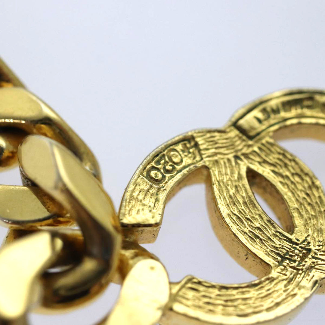 Top Quality Chanel COCO Mark Chain Bracelet metal Gold Tone CC Auth 83365