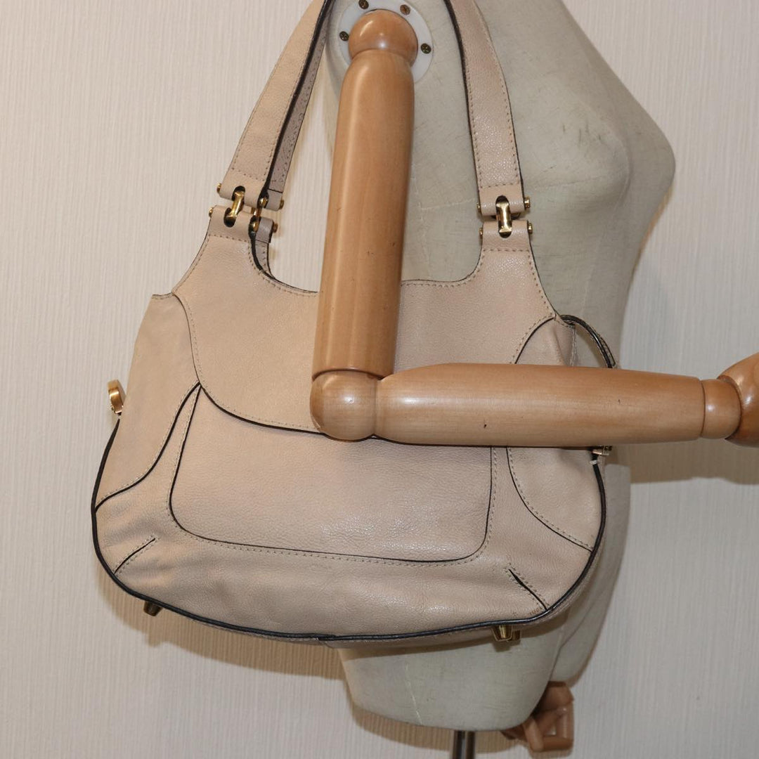 Chloe Shoulder Bag Leather Pink 83377
