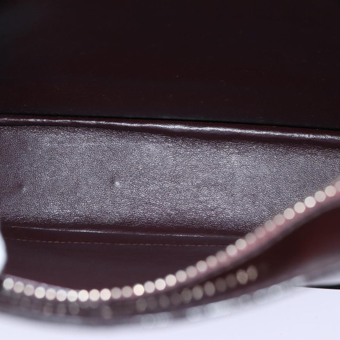 Top Quality Chanel COCO Mark Hand Bag Enamel Brown CC Auth 83416