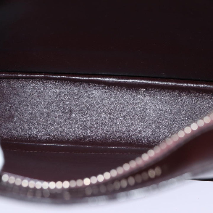 Top Quality Chanel COCO Mark Hand Bag Enamel Brown CC Auth 83416